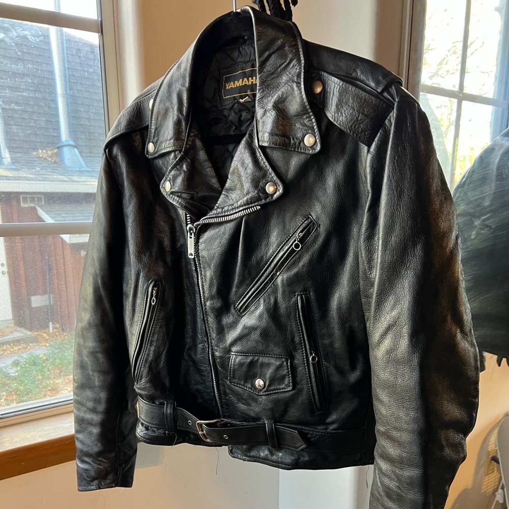 Vintage Yamaha Leather Motorcycle Jacket